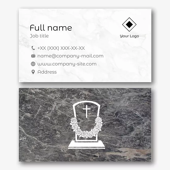 Tombstone Manufacturer's business Card Template
