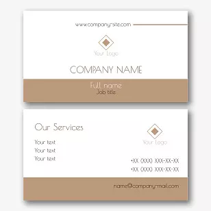 A simple corporate business card template