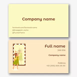 Dance Studio business card template