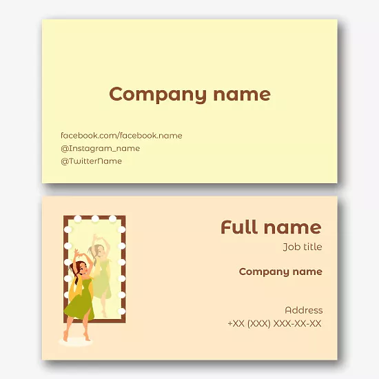 Dance Studio business card template