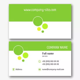 Abstract business card template with circles