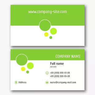 Abstract business card template with circles