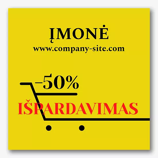 Reklaminės juostos šablonas