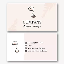 Make-up artist's business card template