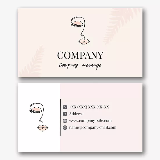 Make-up artist's business card template