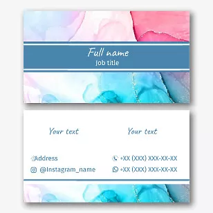 Artist's business card template
