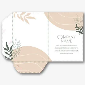 The template of the paper folder of the florist