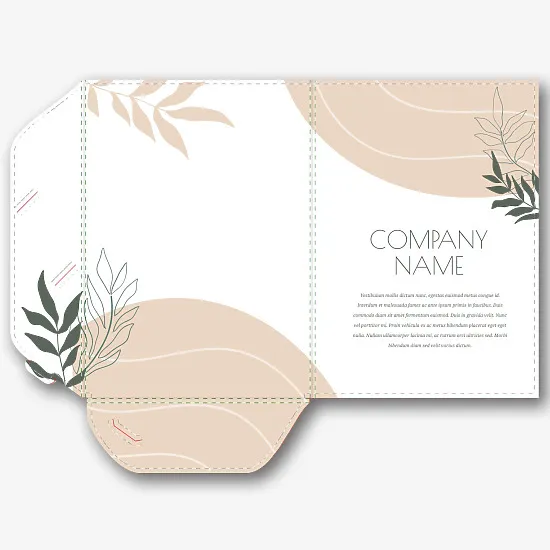 The template of the paper folder of the florist