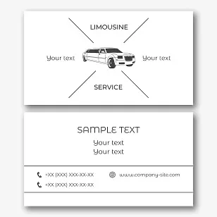 Limo driver's business card template