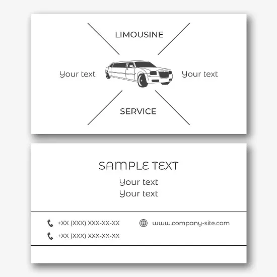 Limo driver's business card template