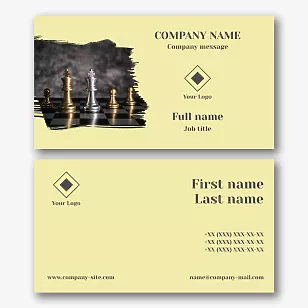 Chess player's business card template