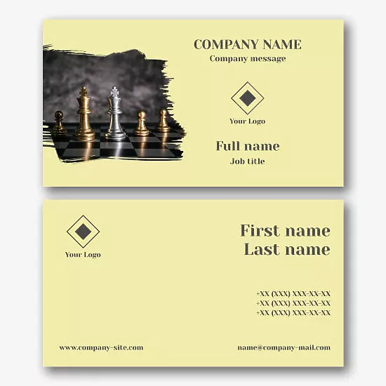 Chess player's business card template