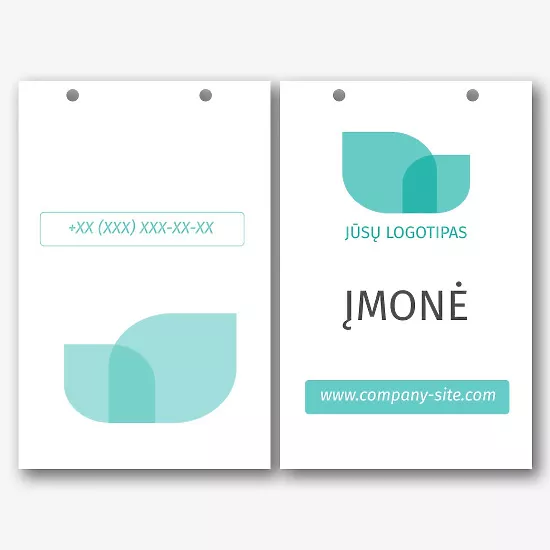 Eco pakuotės šablonas su logotipu