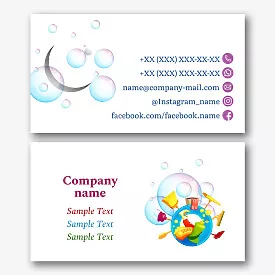 Cleaning company business card template