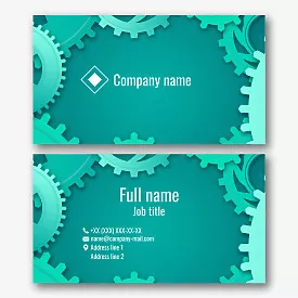 Mechanic's business card template