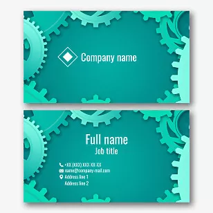 Mechanic's business card template