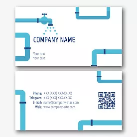 Plumbing business card template