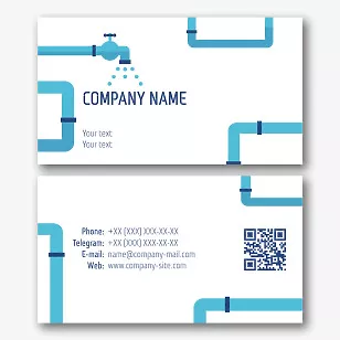 Plumbing business card template