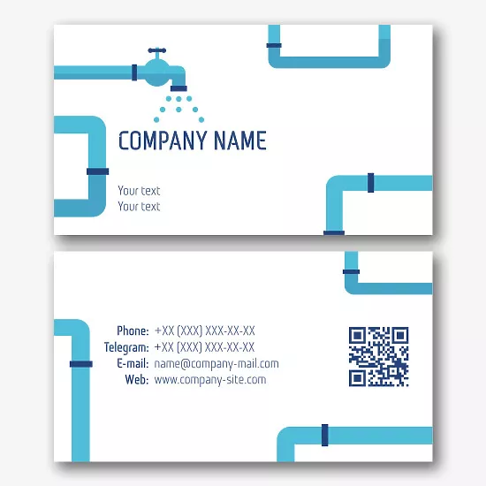 Plumbing business card template