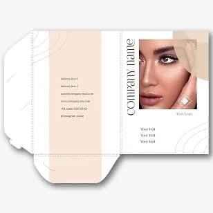 Beauty Salon Paper folder template