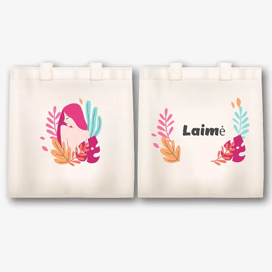 Audinio maišelio raštas su spauda