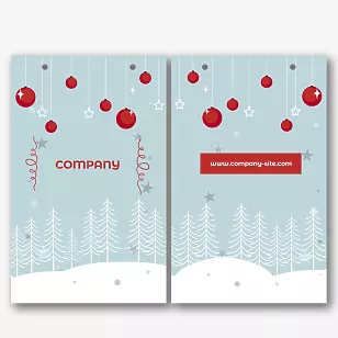 Template of a branded package for the New Year