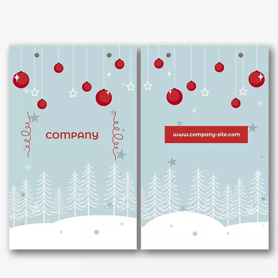 Template of a branded package for the New Year