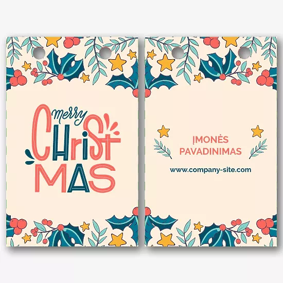 Popierinio maišelio šablonas Kalėdoms