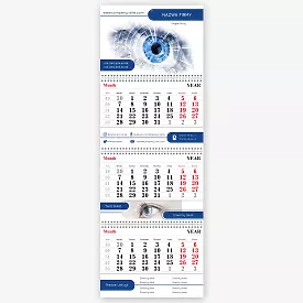 Szablon kalendarza kwartalnego kliniki okulistycznej