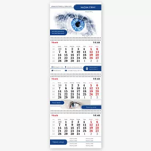 Szablon kalendarza kwartalnego kliniki okulistycznej