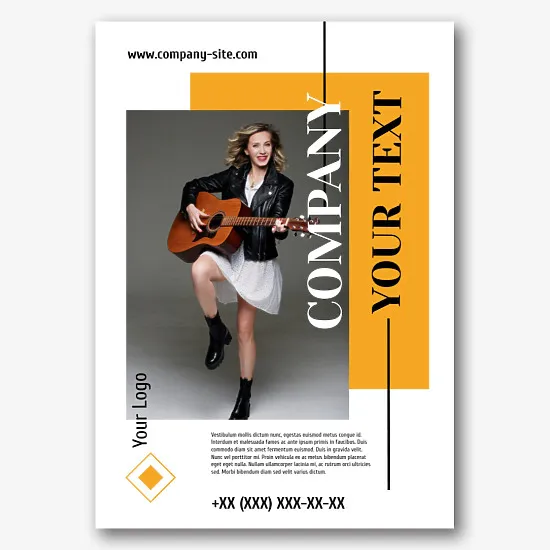 Guitar School Poster Template