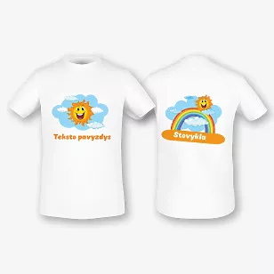 Marškinėlių šablonas su saule