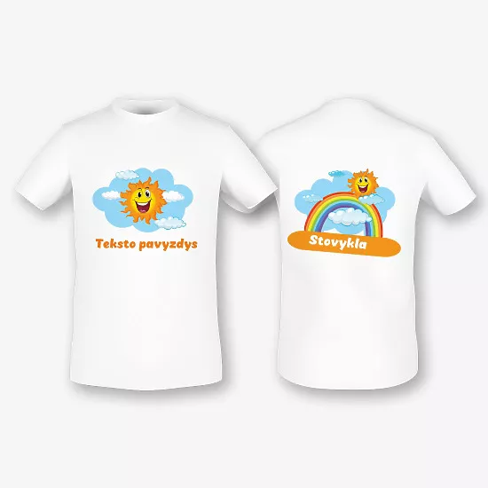 Marškinėlių šablonas su saule