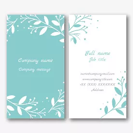 Florist's business card template
