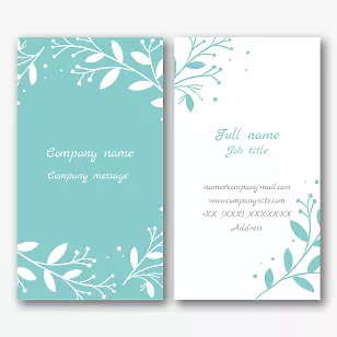 Florist's business card template