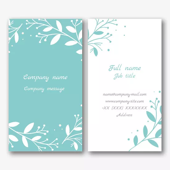 Florist's business card template