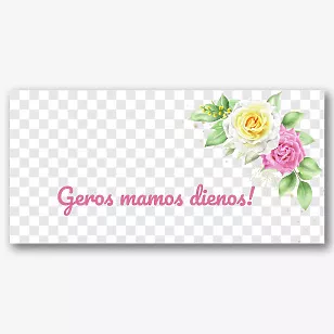 Laimingas Motinos dienos šablonas spausdinimui ant puodelių