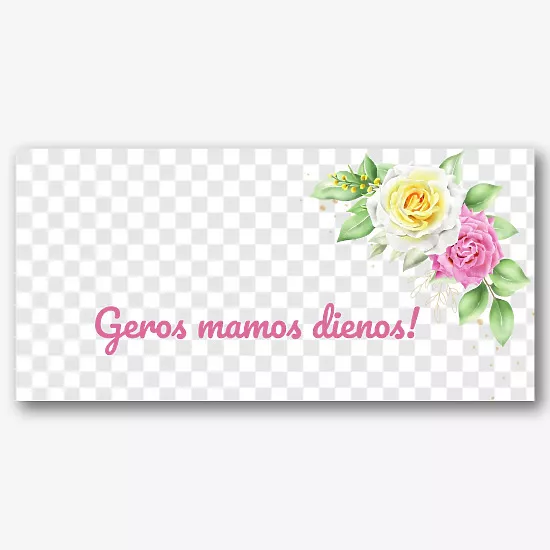 Laimingas Motinos dienos šablonas spausdinimui ant puodelių