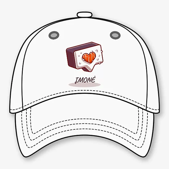 Beisbolo kepuraitės raštas su spauda