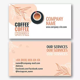 Barista business card template