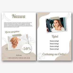 Szablon ulotki salonu manicure