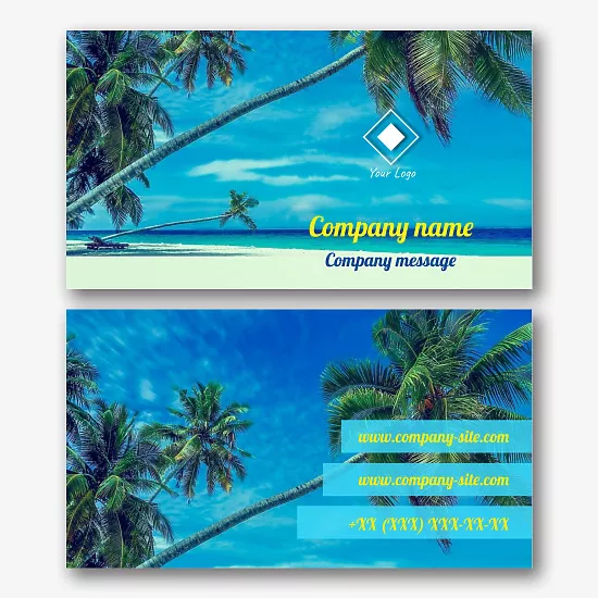 Tour operator's business card template