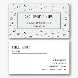 Abstract business card template with symbols