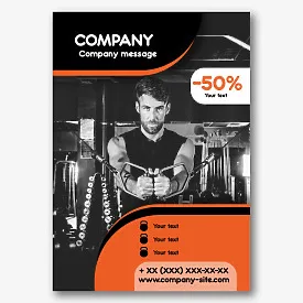 Fitness club poster template