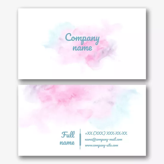Elegant business card template with abstract background