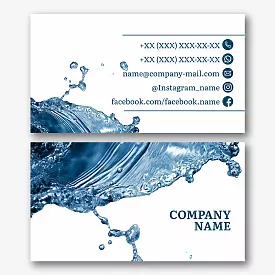 Water Delivery Service business card template
