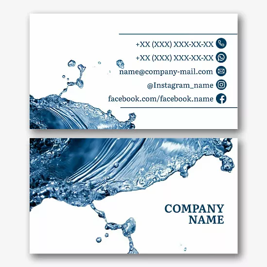 Water Delivery Service business card template