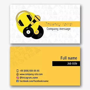 DJ's business card template