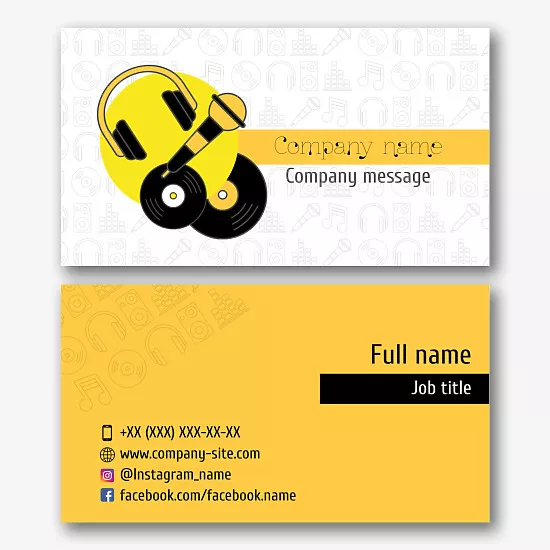 DJ's business card template