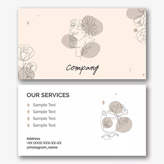 Cosmetologist's business card template